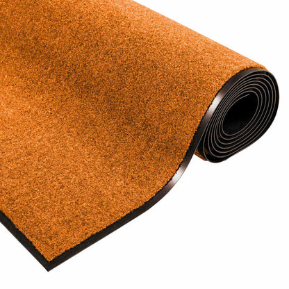 Doormat Orange and Black 120 x 300 cm 100% Polyamide