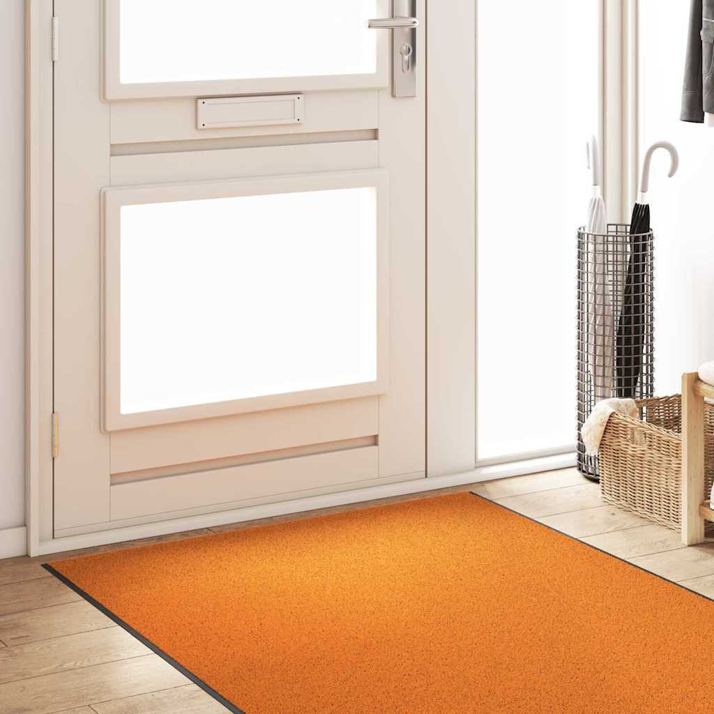 Doormat Other Orange and Black 120 x 350 cm Polyamide and PVC