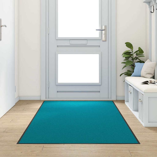 Doormat Cyan and Black 120 x 250 cm 100% Polyamide