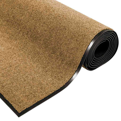 Doormat Other Cream and Black 120 x 300 cm Polyamide and PVC