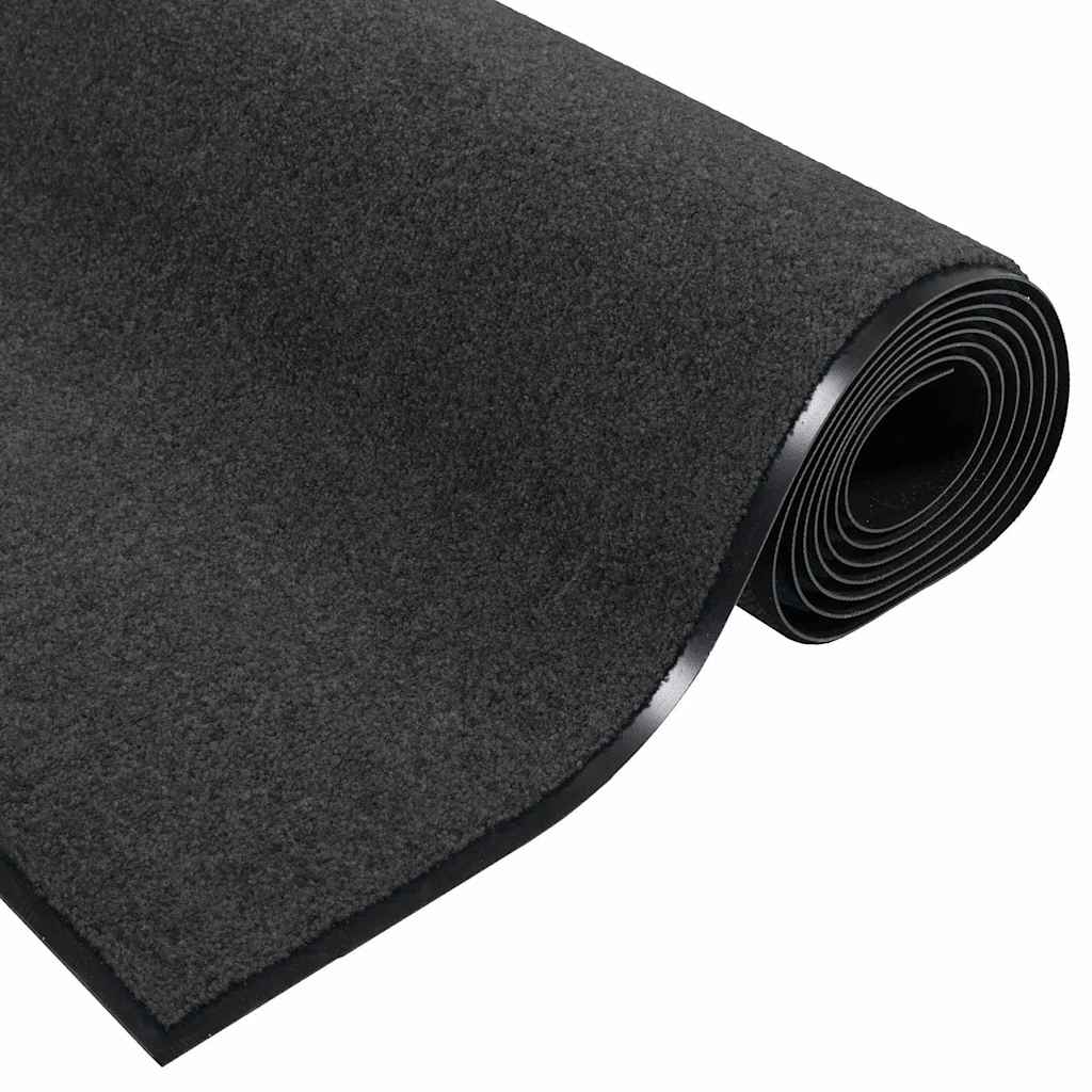 Doormat Anthracite and Black 90 x 150 cm 100% Polyamide