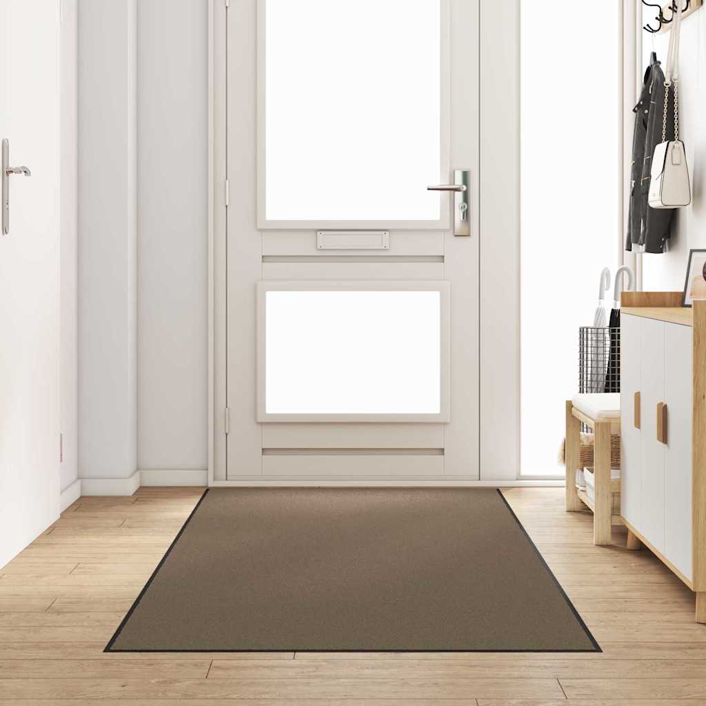 Doormat Beige and Black 120 x 250 cm 100% Polyamide