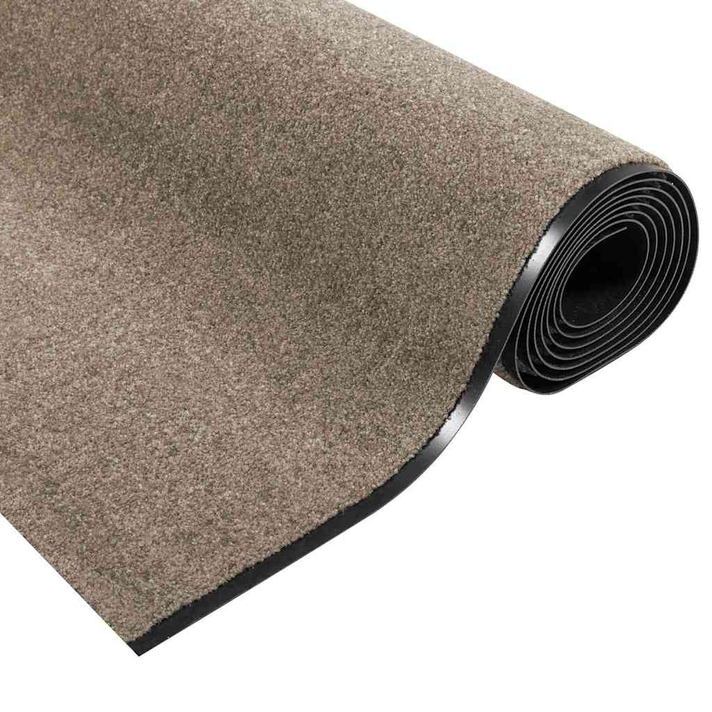 Doormat Beige and Black 120 x 400 cm 100% Polyamide
