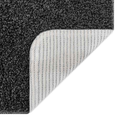 Anti-slip Shaggy Rug Dark Grey 120 x 120 cm PP