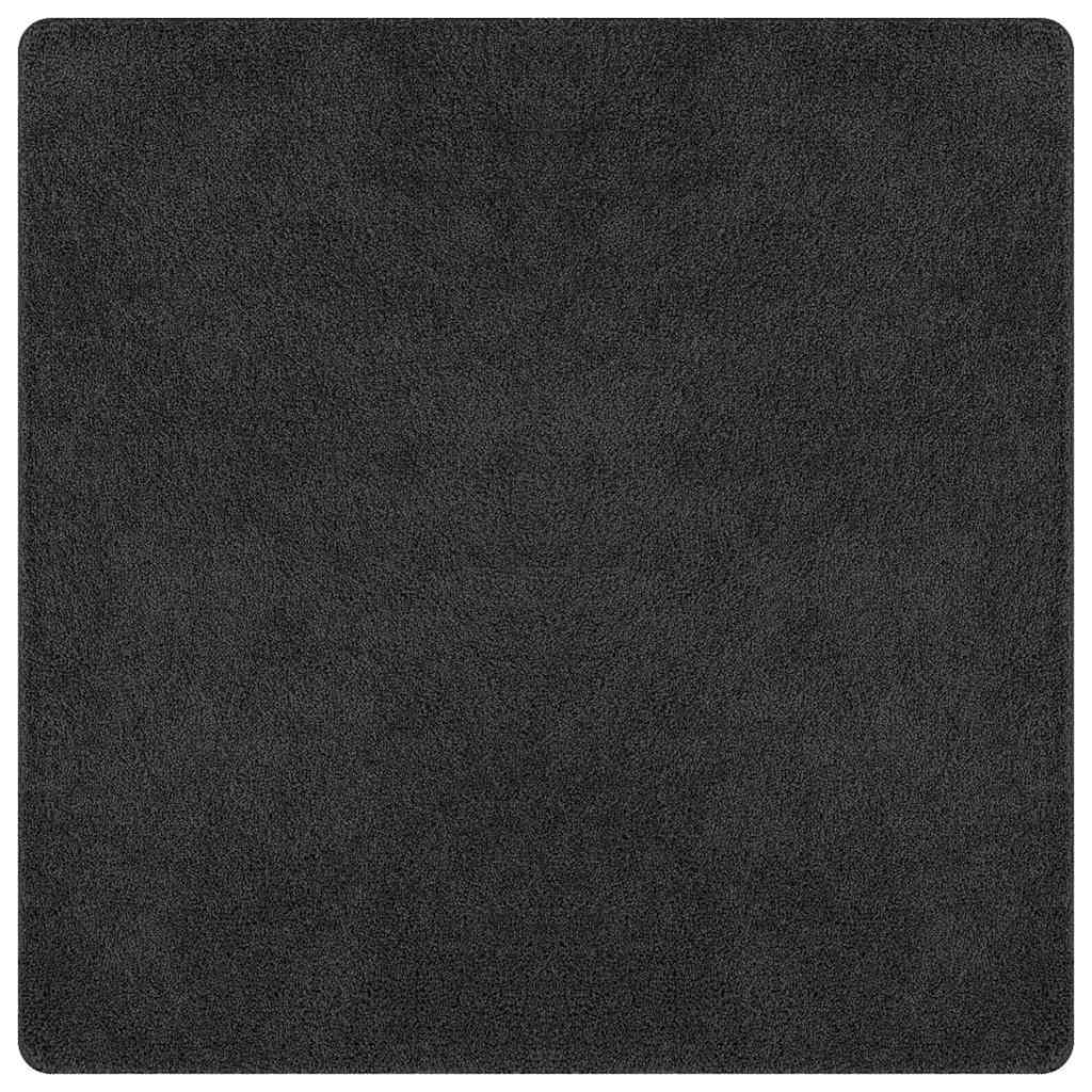 Anti-slip Shaggy Rug Dark grey 160 x 160 cm PP