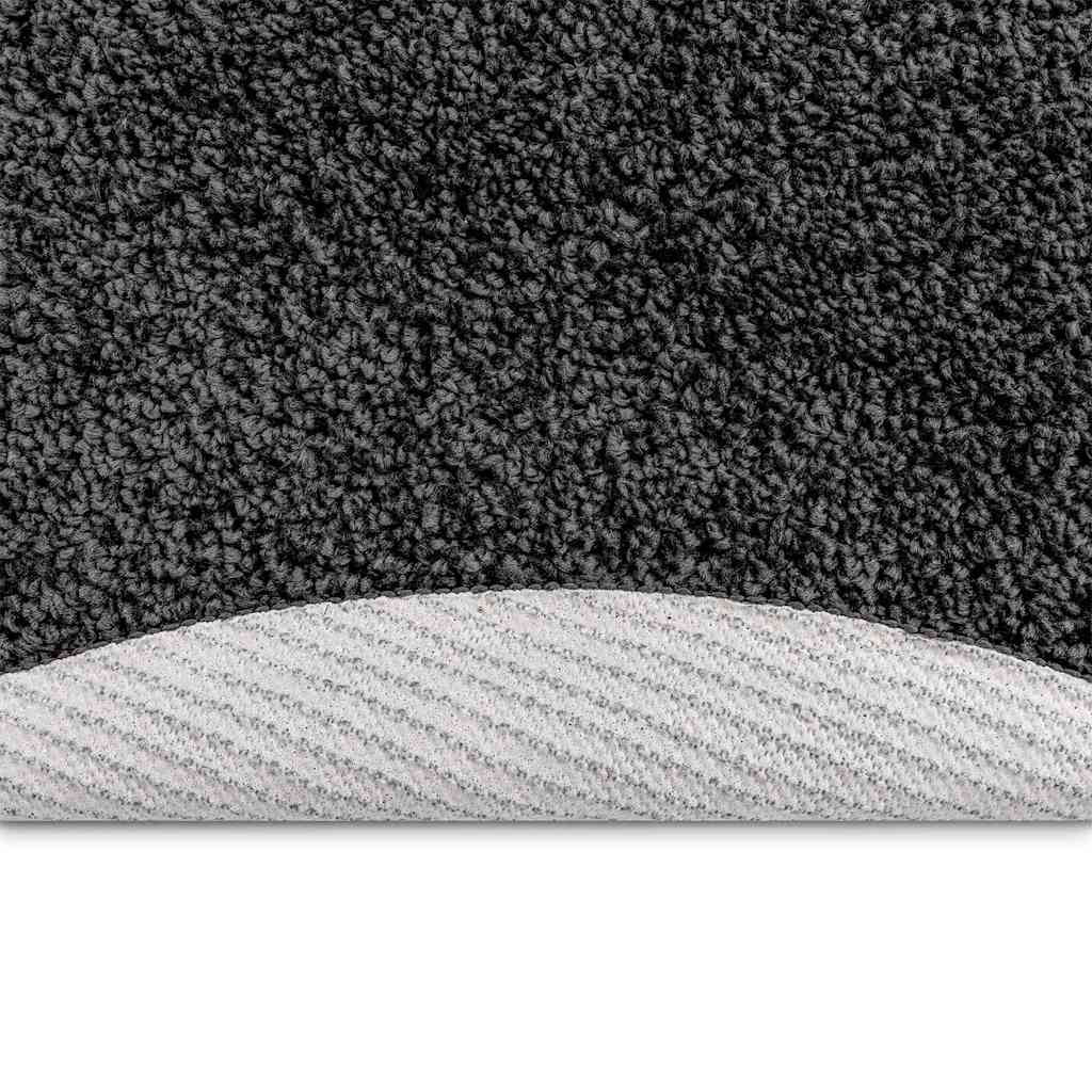 Anti-slip Shaggy Rug Dark grey 160 x 160 cm PP