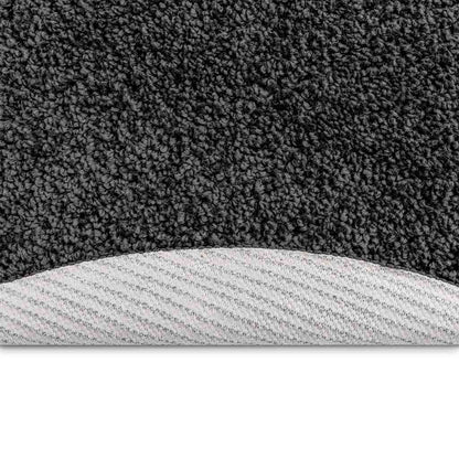 Anti-slip Shaggy Rug Dark grey 160 x 160 cm PP