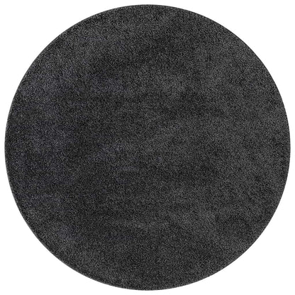 Anti-slip Shaggy Rug Dark grey 160 x 160 cm PP