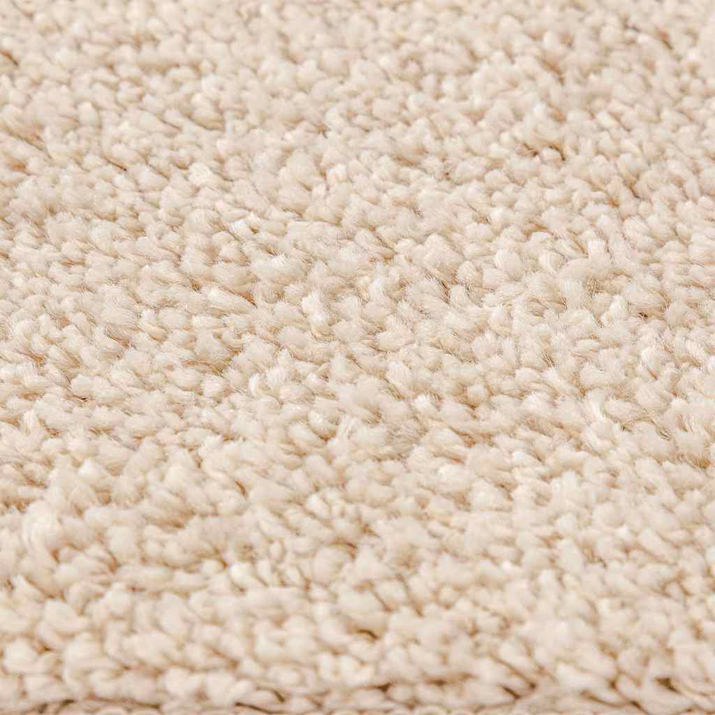 Anti-slip Shaggy Rug Cream 160 x 160 cm PP