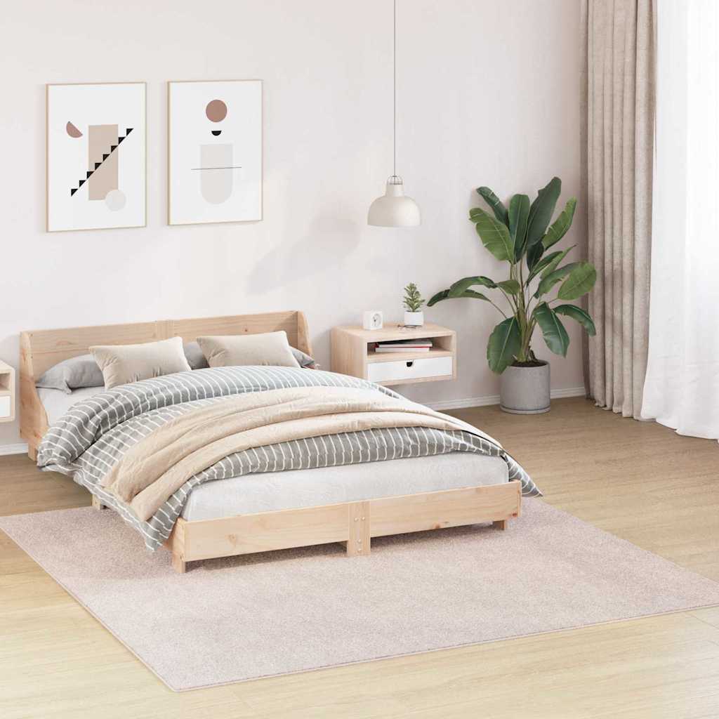 Anti-slip Shaggy Rug Cream 200 x 200 cm PP