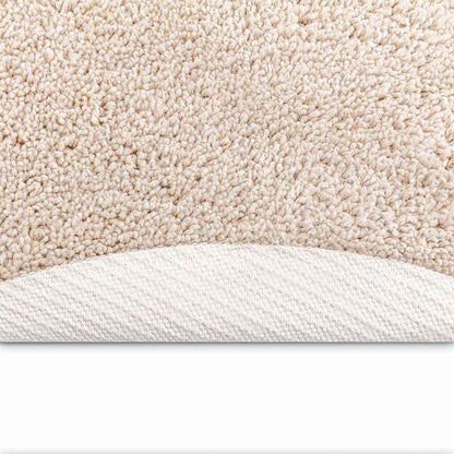Anti-slip Shaggy Rug Cream 90 x 90 cm PP