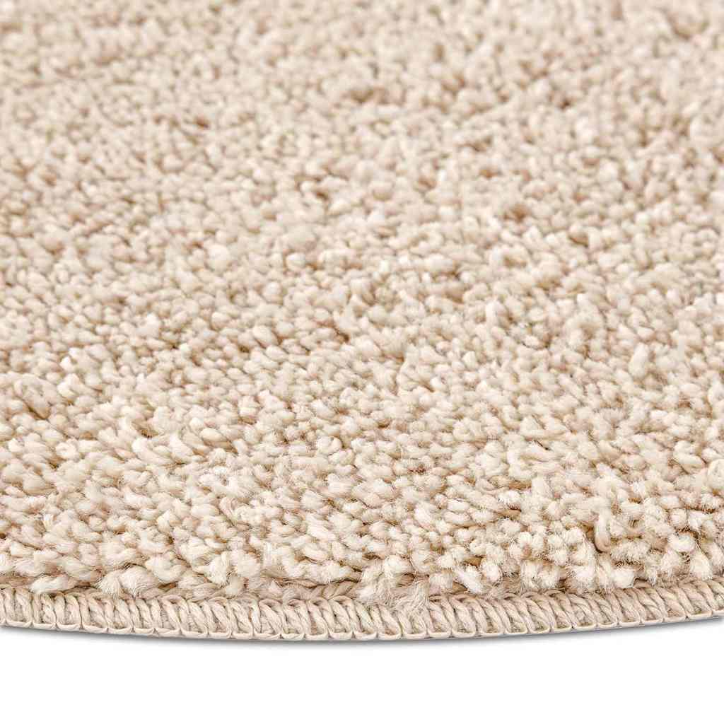 Anti-slip Shaggy Rug Cream 90 x 90 cm PP