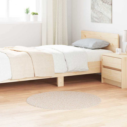 Anti-slip Shaggy Rug Cream 90 x 90 cm PP