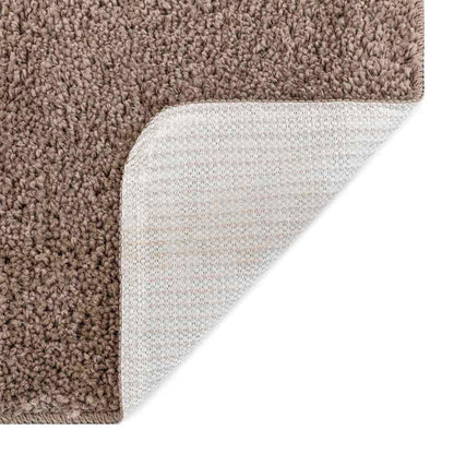 Anti-slip Shaggy Rug Brown 120 x 120 cm PP