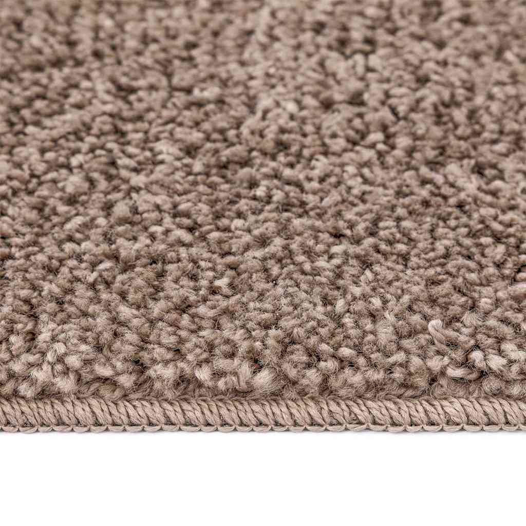 Anti-slip Shaggy Rug Brown 120 x 120 cm PP