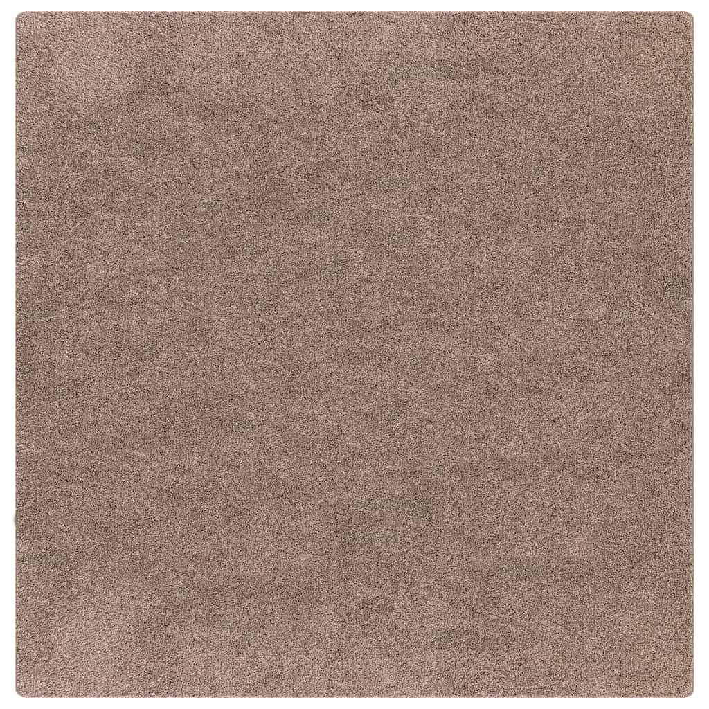 Anti-slip Shaggy Rug Brown 200 x 200 cm PP