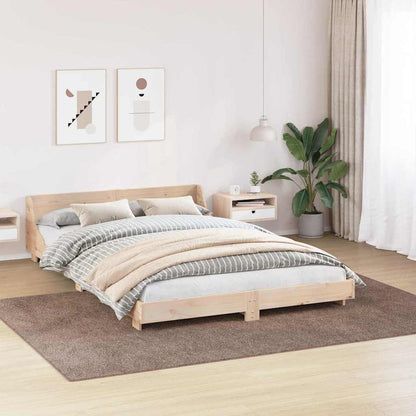 Anti-slip Shaggy Rug Brown 200 x 290 cm PP