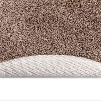 Anti-slip Shaggy Rug Brown 90 x 90 cm PP