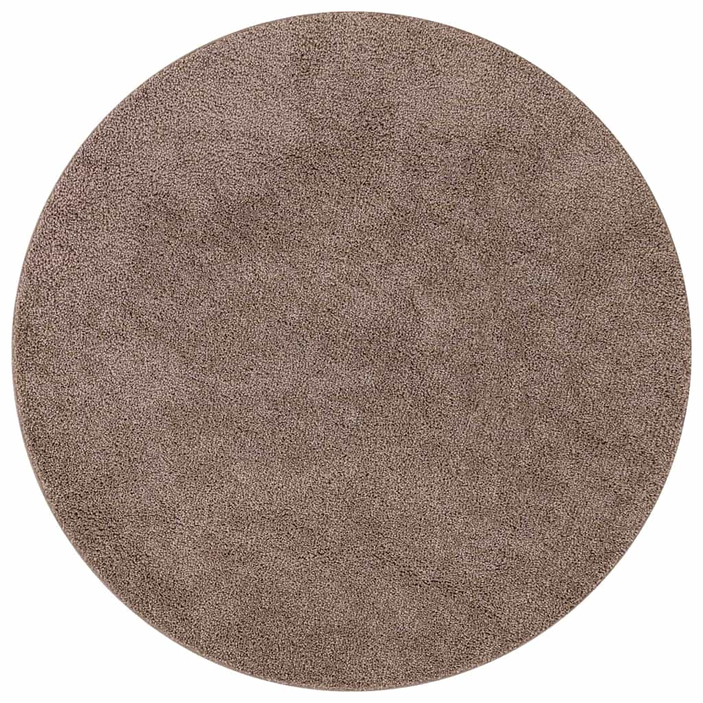 Anti-slip Shaggy Rug Brown 90 x 90 cm PP