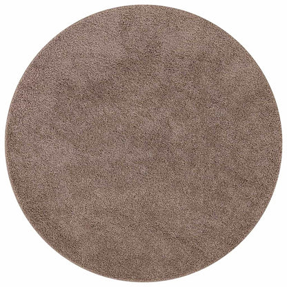 Anti-slip Shaggy Rug Brown 90 x 90 cm PP