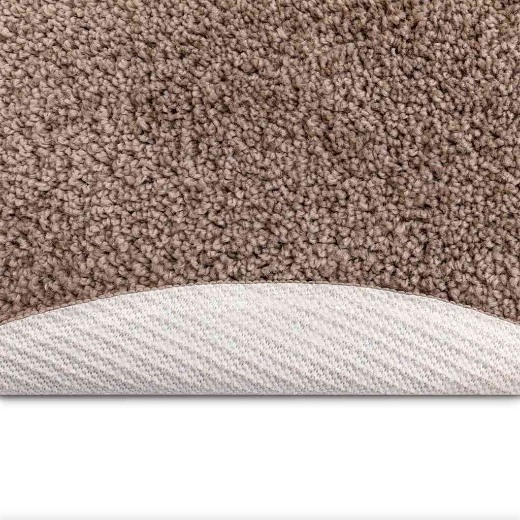 Anti-slip Shaggy Rug Brown 160 x 160 cm PP