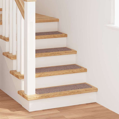 Anti-slip Stair Mats 15 pcs Light brown 75 x 20 cm PP