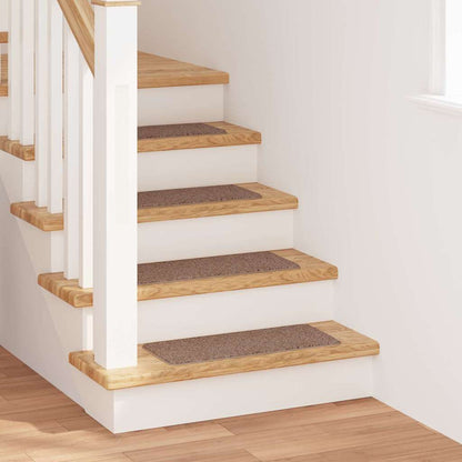 Anti-slip Stair Mats Latex backing 15 pcs Brown 60 x 25 cm PP
