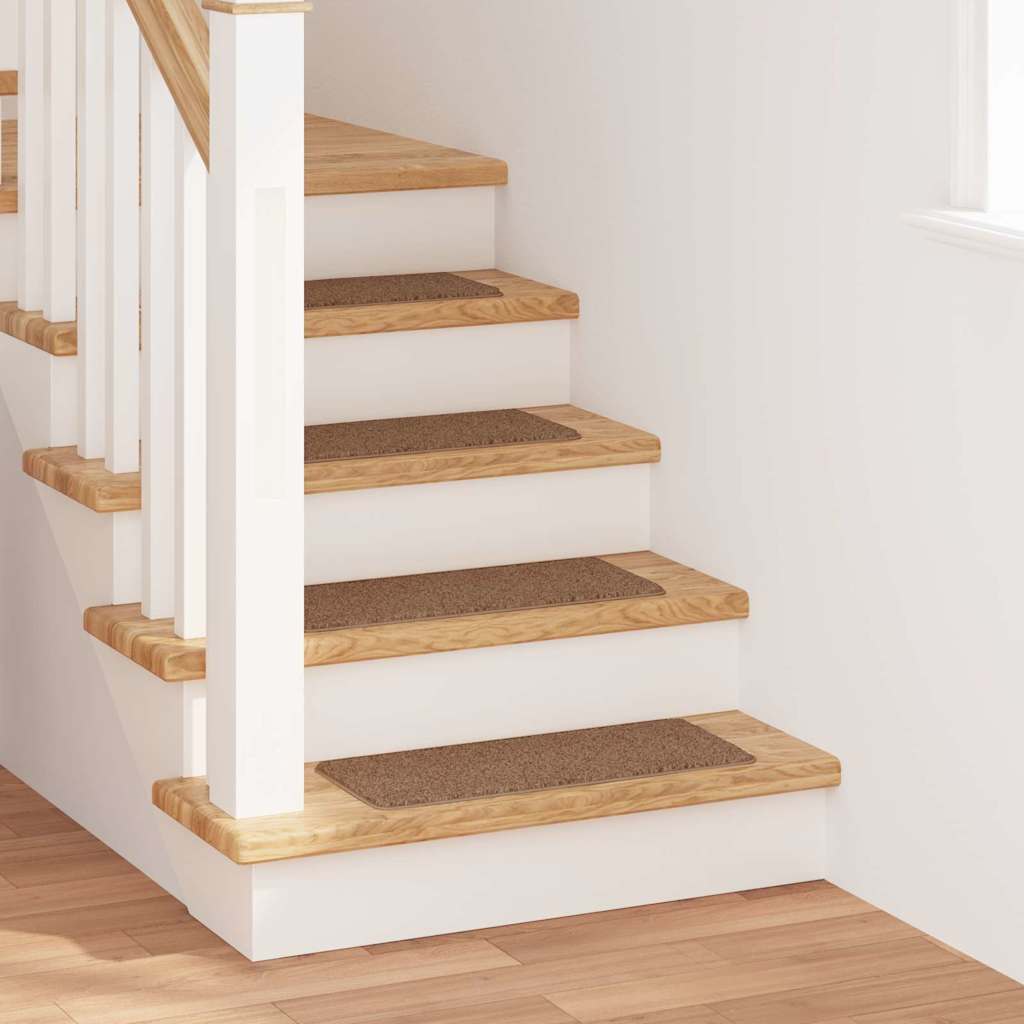 Anti-slip Stair Mats Latex backing 15 pcs Yellow 60 x 25 cm PP