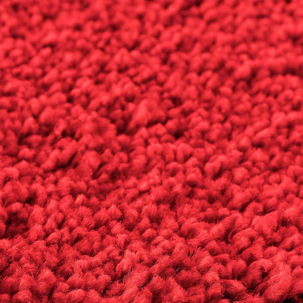 Anti-slip Bath Mat with Toilet Cut Red 50 x 50 cm PP