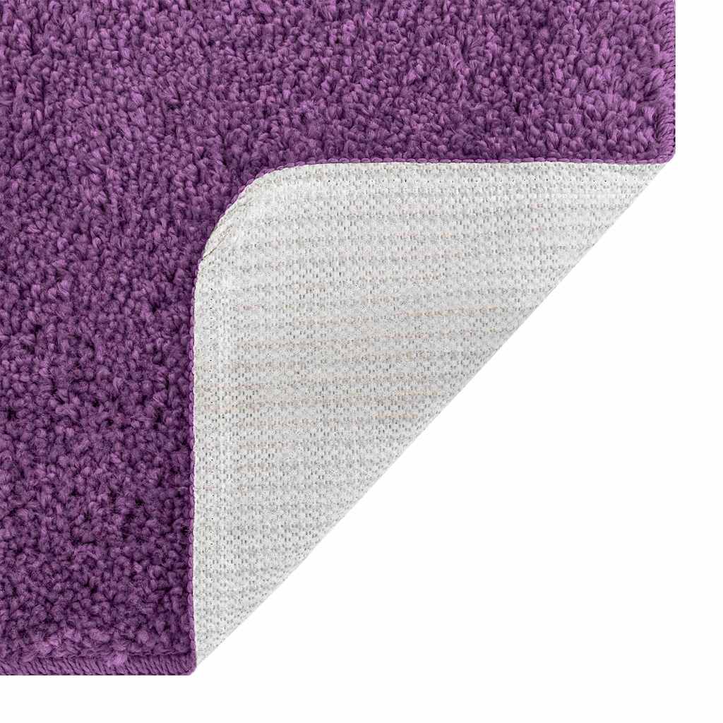 Anti-slip Bath Mat with Toilet Cut Purple 50 x 50 cm PP