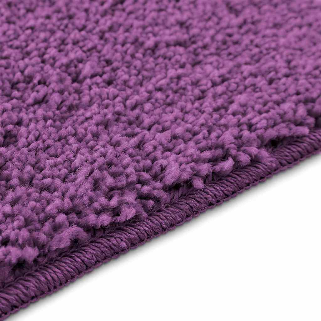 Anti-slip Bath Mat with Toilet Cut Purple 50 x 50 cm PP