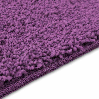 Anti-slip Bath Mat with Toilet Cut Purple 50 x 50 cm PP