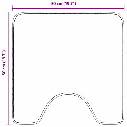 Anti-slip Bath Mat with Toilet Cut Purple 50 x 50 cm PP