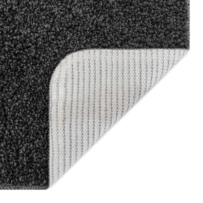 Anti-slip Bath Mat Set 3 pcs Dark grey PP