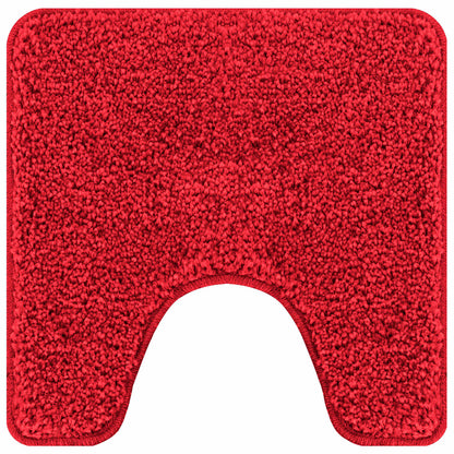 Anti-slip Bath Mat Set 3 pcs Red PP