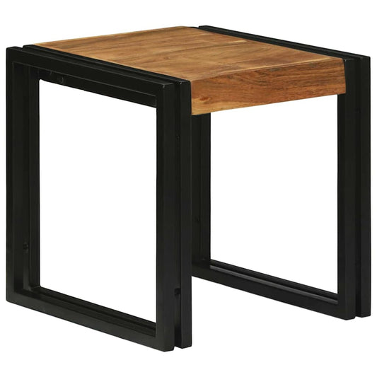 Nesting Table 3 pcs Brown and Black 50 x 40 x 45 cm