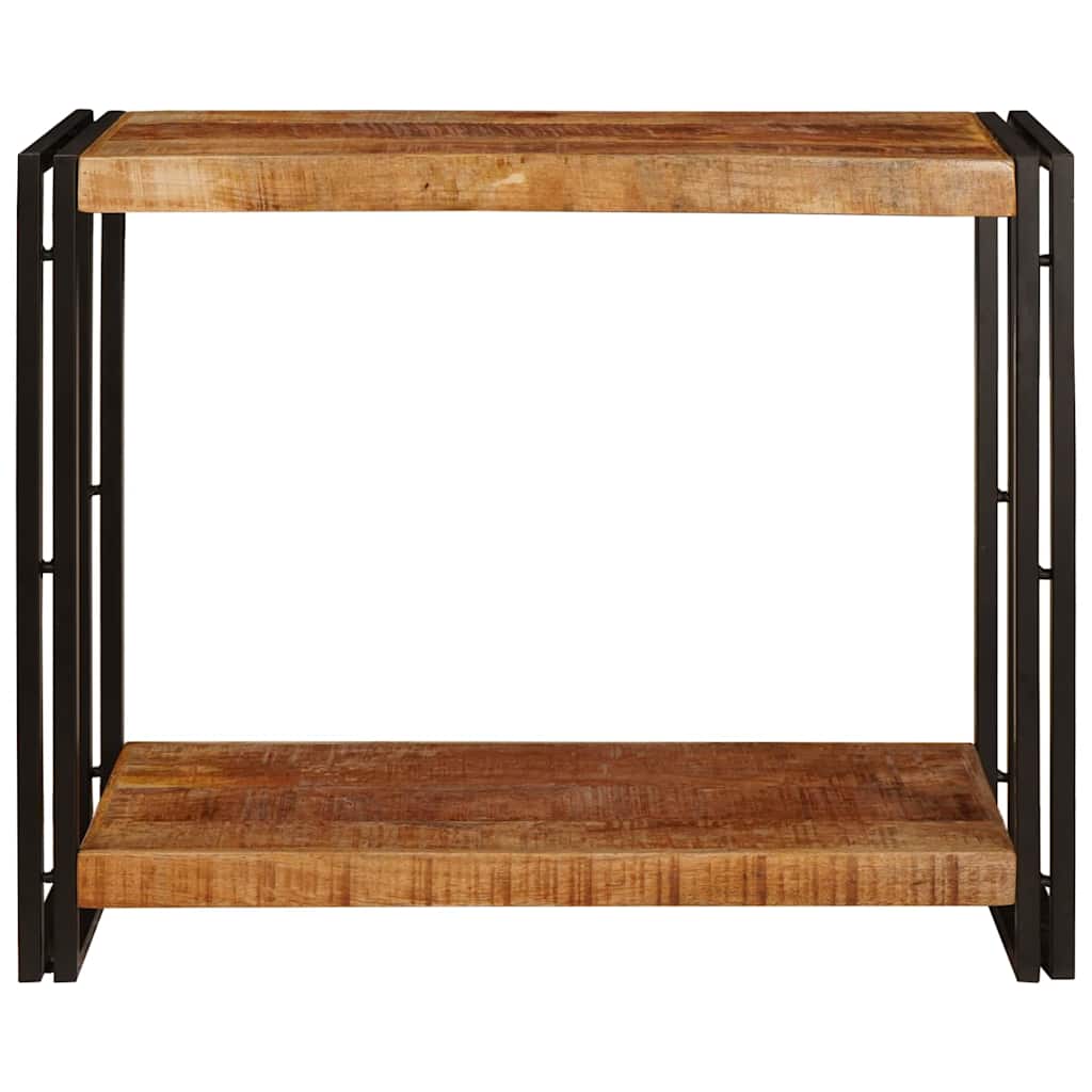 Console Table with Shelf Brown 90 x 33 x 75 cm Solid Mango Wood