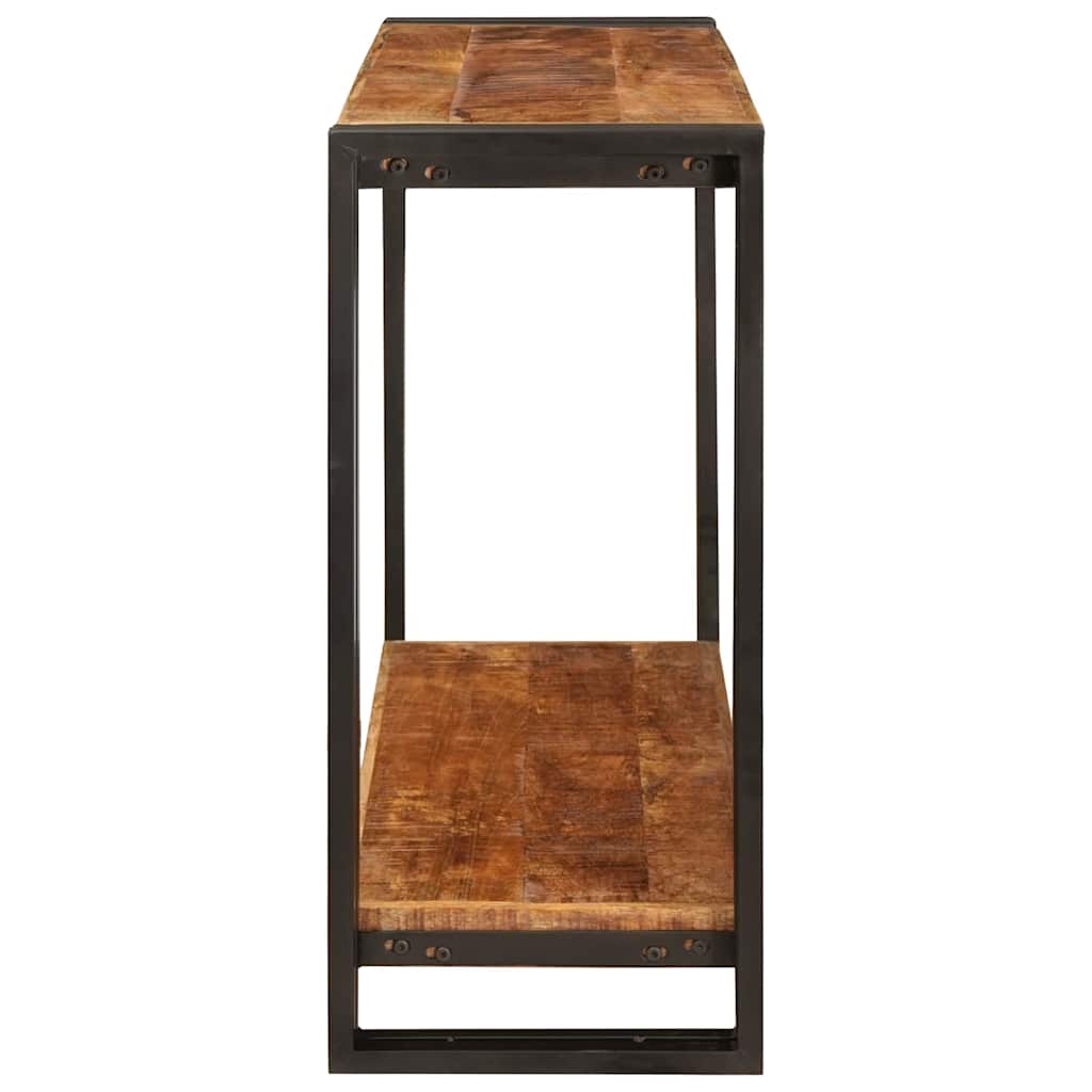 Console Table with Shelf Brown 90 x 33 x 75 cm Solid Mango Wood
