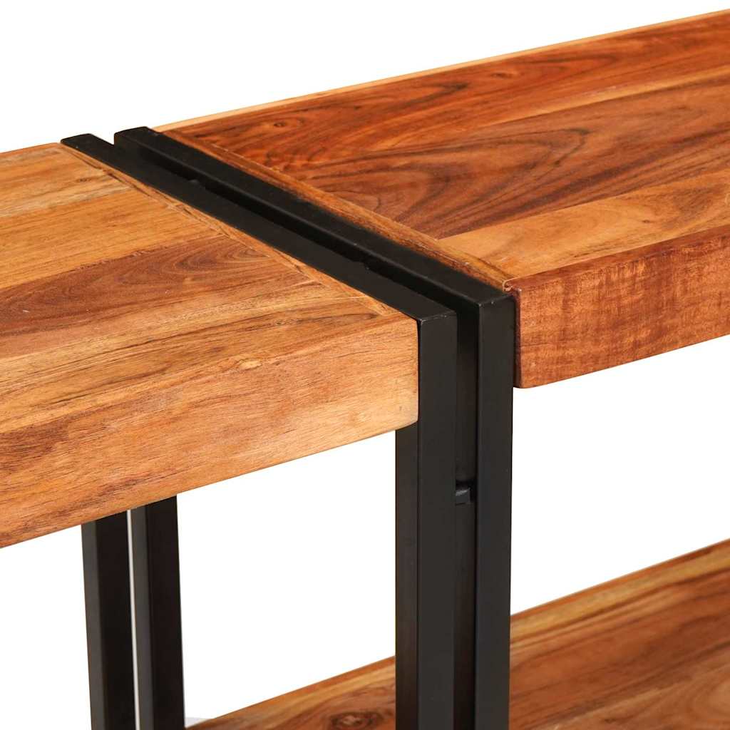 Console Table Brown 160 x 33 x 75 cm Solid Acacia Wood