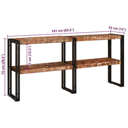 Console Table Multicolour 160 x 33 x 75 cm Solid Reclaim Wood