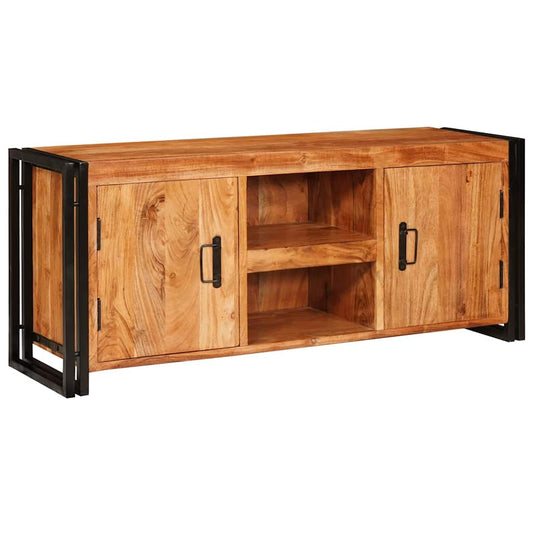 TV Cabinet with Shelf Brown 120 x 30 x 50 cm Solid acacia wood