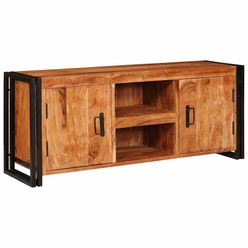 TV Cabinet with Shelf Brown 120 x 30 x 50 cm Solid acacia wood