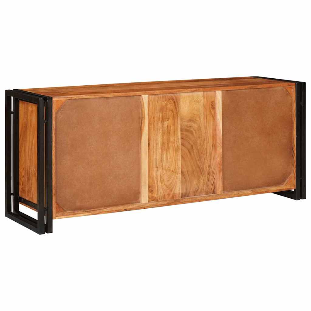 TV Cabinet with Shelf Brown 120 x 30 x 50 cm Solid acacia wood