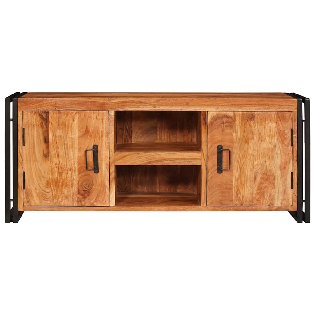 TV Cabinet with Shelf Brown 120 x 30 x 50 cm Solid acacia wood