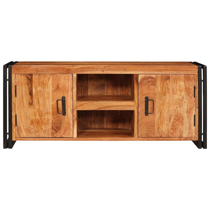 TV Cabinet with Shelf Brown 120 x 30 x 50 cm Solid acacia wood