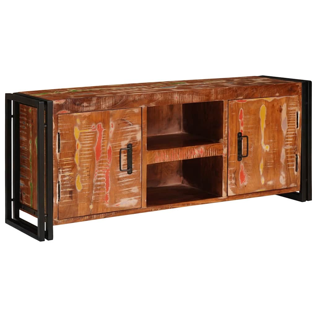 TV Cabinet Multicolour 120 x 30 x 50 cm Solid reclaimed wood