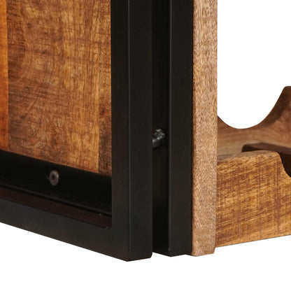 Wine Rack Brown 60 x 45 x 33 cm Solid Rough Mango Wood