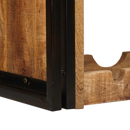 Wine Rack Brown 80 x 45 x 33 cm Solid Rough Mango Wood