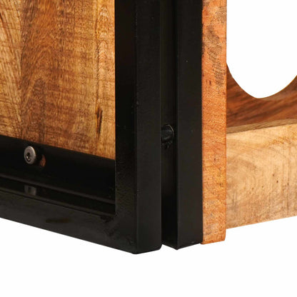 Wine Rack Brown 100 x 45 x 33 cm Solid Rough Mango Wood