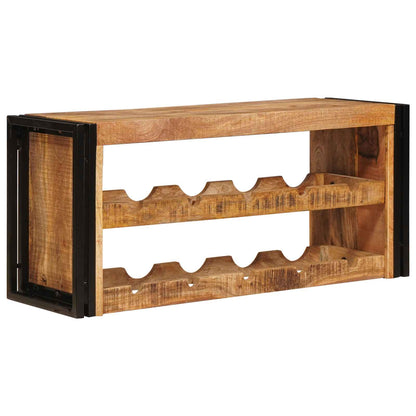 Wine Rack Brown 100 x 45 x 33 cm Solid Rough Mango Wood